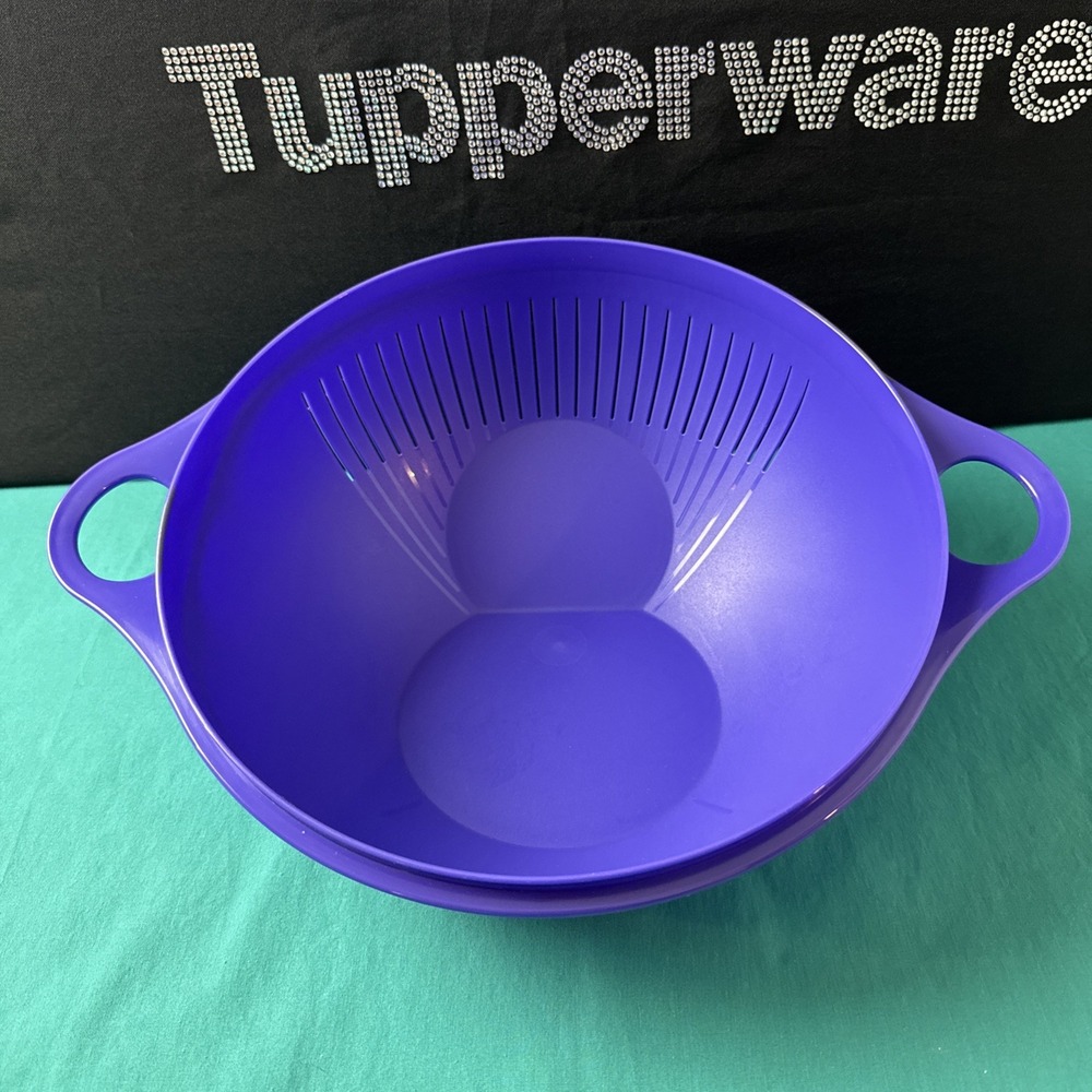 Tupperware Thatsa Colander Multifunction 19 cup Grape Purple New Sale